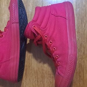 Vibrant Red Kids' High-Top Sneakers